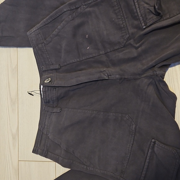 Zara cargo pants womens size 4 gray black small pockets New unworn 100% cotton - Picture 2 of 6